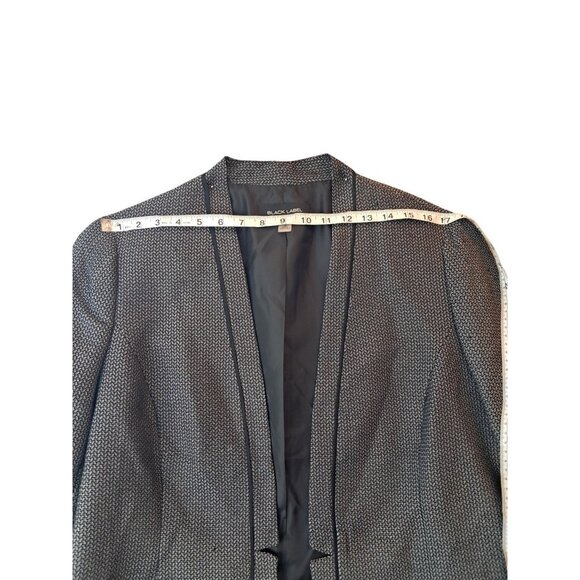 Women's Evan Picone Black Label Black/White Tweed Open Front Jacket - Picture 8 of 16